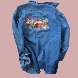 Vintage Snow White Denim Button Down